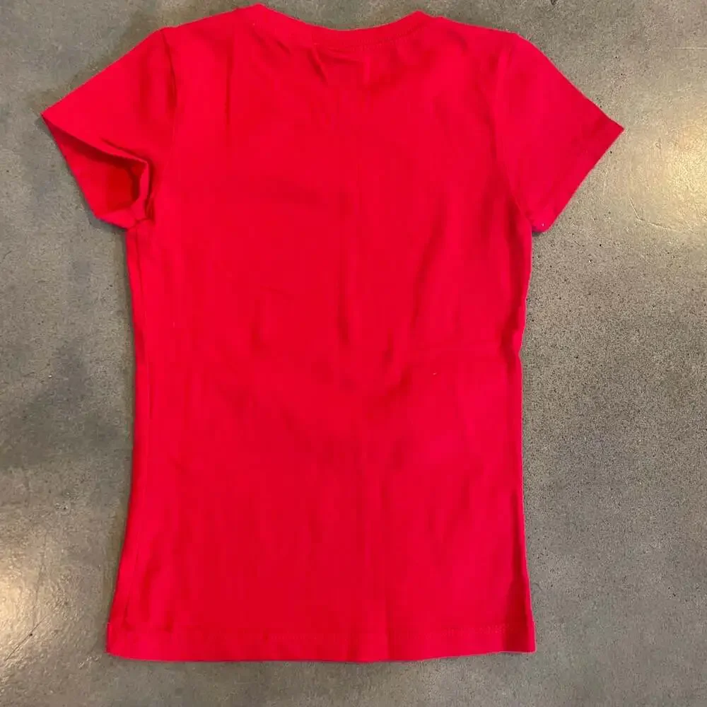 Texas Tech Raiders Collegiate football red tee rhinestone youth girls size 6 New